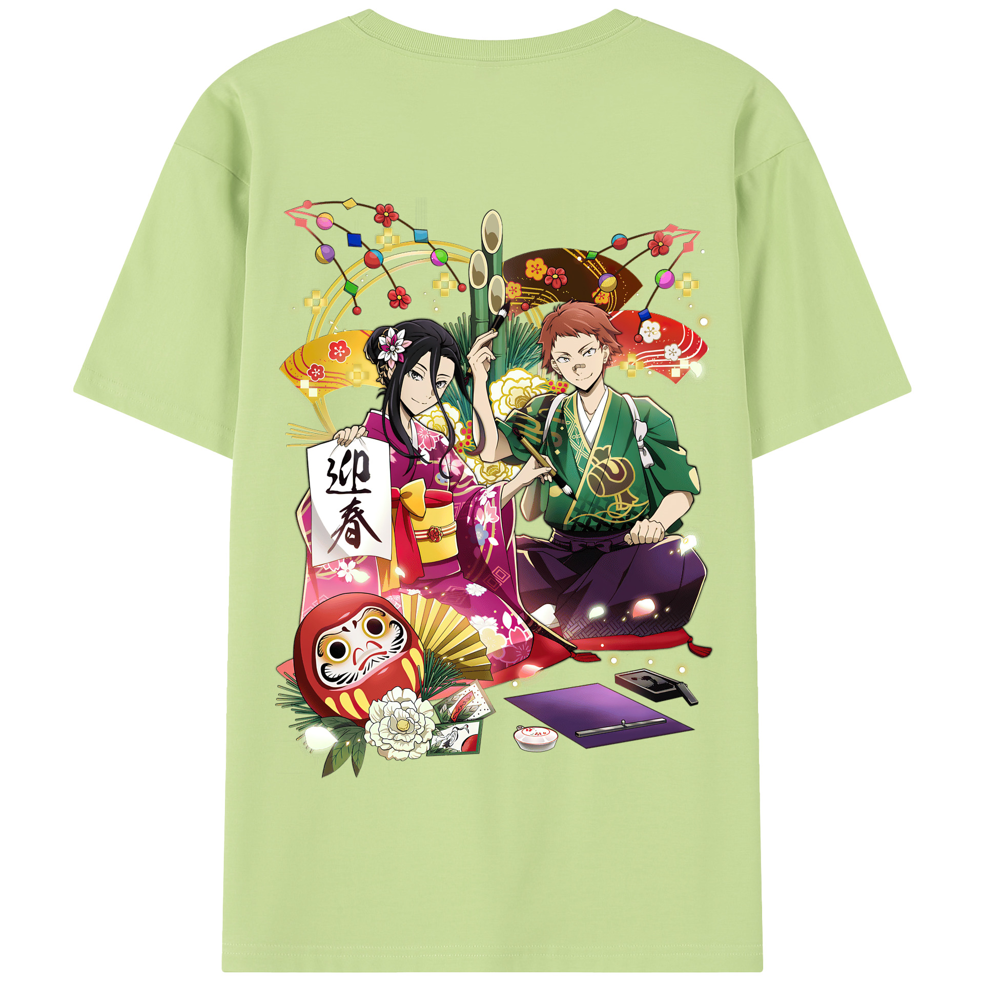 （画像用） 文豪ストレイドッグス Bungo Stray Dogs 綿100％半袖Tシャツ（背面プリント）